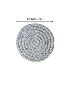 1入組圓形防滑杯墊 - 灰色 - 查看 2