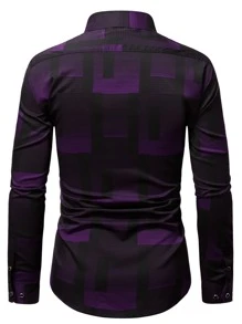 Manfinity Homme 男士滿版圖案襯衫 - 彩色 - 查看 2