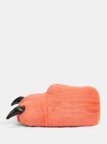 Dinosaur Claw Design Novelty Slippers - Orange - View 2