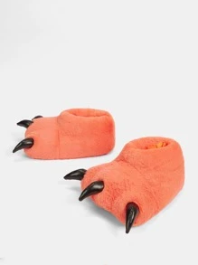 Dinosaur Claw Design Novelty Slippers - Orange - View 3