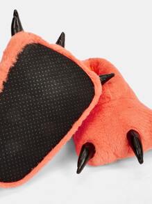 Dinosaur Claw Design Novelty Slippers - Orange - View 6