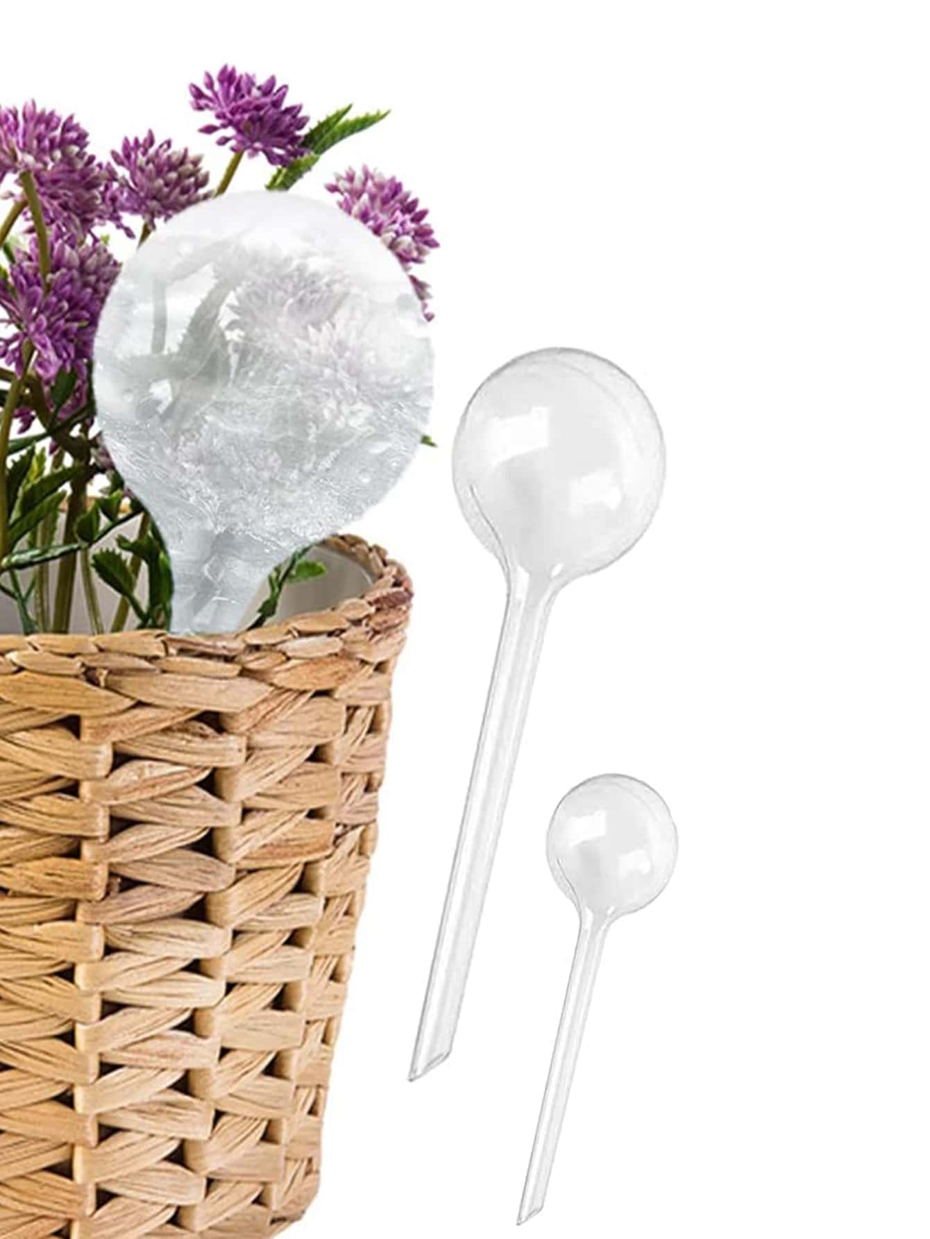 4 Piezas Gran Globo De Riego Automático Para Plantas De Interior/exterior - transparente - Ver 1
