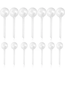4 Piezas Gran Globo De Riego Automático Para Plantas De Interior/exterior - transparente - Ver 2