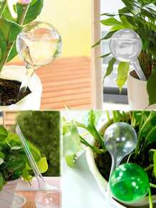 4 Piezas Gran Globo De Riego Automático Para Plantas De Interior/exterior - transparente - Ver 7