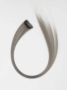 10pcs Clip In Long Straight Synthetic Hair Extension - Dark Grey - View 5