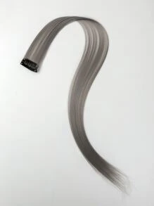 10pcs Clip In Long Straight Synthetic Hair Extension - Dark Grey - View 7
