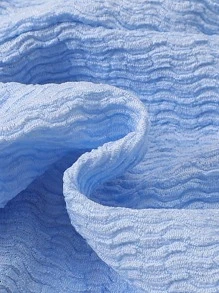 女小童休閒高腰彈性腰帶闊腿褲適用於春夏 - 淺藍色 - 查看 4