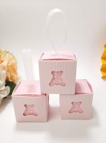 10入組卡通小熊細節禮物盒帶緞帶 - 彩色 - 查看 3