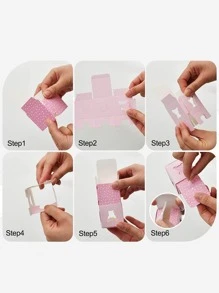 10入組卡通小熊細節禮物盒帶緞帶 - 彩色 - 查看 5