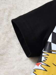 Baby Car Print Jumpsuit - Black - View 3