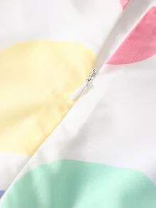 小女童波點圖案荷葉邊繫腰帶連衣裙 - 彩色 - 查看 6