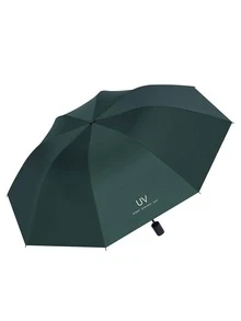 1pc Letter Graphic Umbrella - Dark Green - View 3