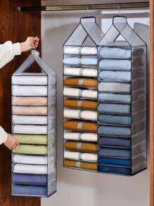 1入組便攜懸掛衣服收納袋 - 彩色 - 查看 3