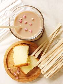 100 piezas Palo de madera - Amarillo - Ver 4