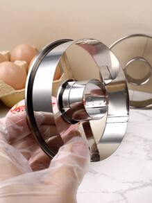 1pc Stainless Steel Doughnut Mold, Round Pastry Cutting Cutter, Baking Tool Compatible
