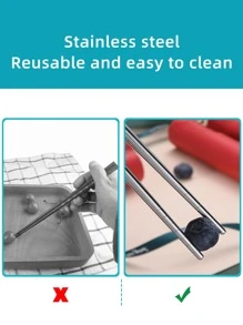 1双不锈钢筷子圣诞礼物