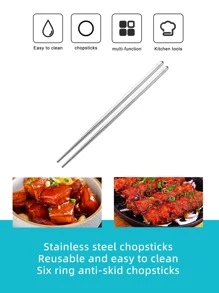 1双不锈钢筷子圣诞礼物