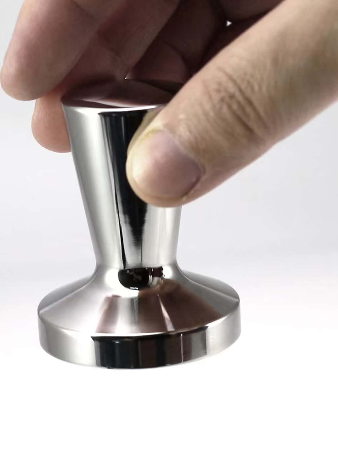 1pc Refillable Metal Coffee Tamper For Reusable Capsule, Stainless Steel Coffee Capsule Filler Tamper, Capsule Dripper - Silver - View 4