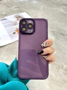 Plain Clear Phone Case - Purple - View 1