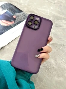 Plain Clear Phone Case - Purple - View 3