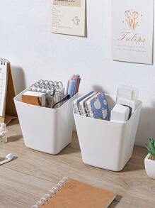 1pc Wall Mounted Multifunction Pen Holder - White - View 3