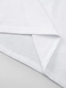 Tween Girl Leopard Print Sunflower, Letter & Butterfly Printed Short Sleeve T-shirt For Spring/summer - White - View 5