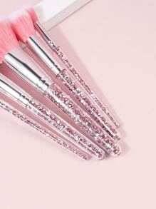 5支装奢华粉钻化妆刷套装 + 1个高品质闪光化妆刷收纳盒，高级化妆刷收纳盒，眼影刷，美容工具便携收纳袋，化妆刷套装，化妆刷套装，化妆刷套装，全套化妆工具，化妆刷套装，全套化妆工具，化妆刷套装，化妆刷套装，化妆礼盒套装 - 粉色 - 查看 5