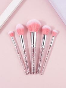 5支装奢华粉钻化妆刷套装 + 1个高品质闪光化妆刷收纳盒，高级化妆刷收纳盒，眼影刷，美容工具便携收纳袋，化妆刷套装，化妆刷套装，化妆刷套装，全套化妆工具，化妆刷套装，全套化妆工具，化妆刷套装，化妆刷套装，化妆礼盒套装 - 粉色 - 查看 6