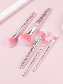 5支装奢华粉钻化妆刷套装 + 1个高品质闪光化妆刷收纳盒，高级化妆刷收纳盒，眼影刷，美容工具便携收纳袋，化妆刷套装，化妆刷套装，化妆刷套装，全套化妆工具，化妆刷套装，全套化妆工具，化妆刷套装，化妆刷套装，化妆礼盒套装 - 粉色 - 查看 7