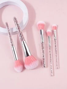 5支装奢华粉钻化妆刷套装 + 1个高品质闪光化妆刷收纳盒，高级化妆刷收纳盒，眼影刷，美容工具便携收纳袋，化妆刷套装，化妆刷套装，化妆刷套装，全套化妆工具，化妆刷套装，全套化妆工具，化妆刷套装，化妆刷套装，化妆礼盒套装 - 粉色 - 查看 8