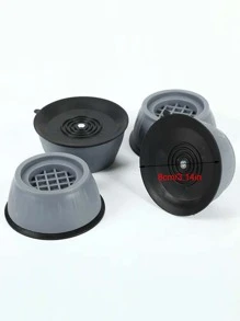 4 piezas almohadillas antivibración para pies, patas de goma, alfombrilla silenciosa antideslizante, amortiguadores de soporte para lavadora, muebles de soporte - Gris - Ver 2