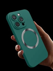 Phone Holder Magnetic Plain Phone Case - Green - View 3