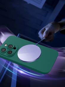 Phone Holder Magnetic Plain Phone Case - Green - View 5