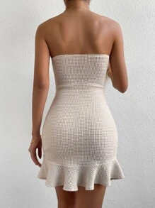 Zolique Ruffle Hem Tube Dress