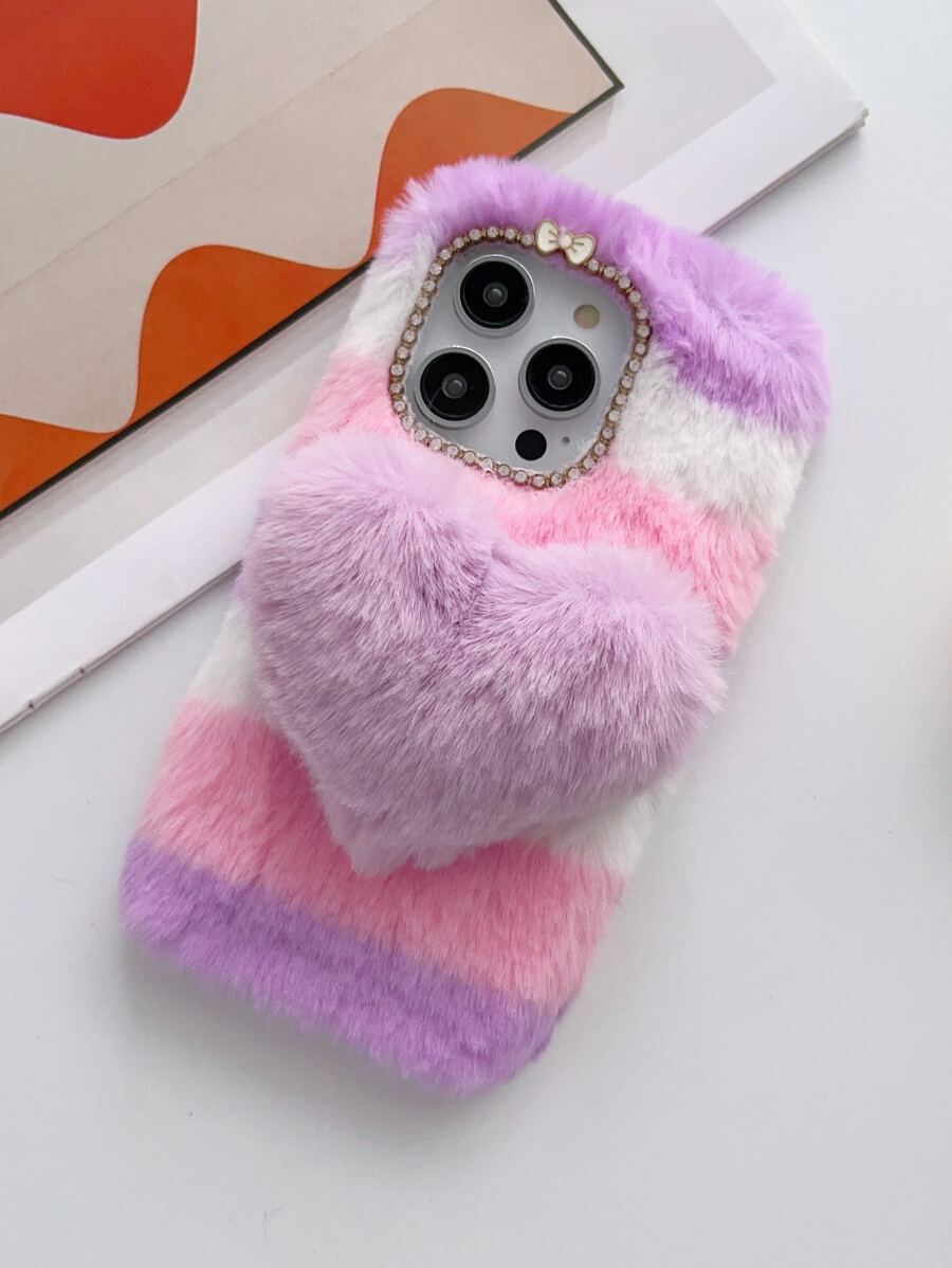 Rhinestone Decor Vỏ điện thoại sang trọng với giá đỡ điện thoại sang trọng - Nhiều màu - Xem 1