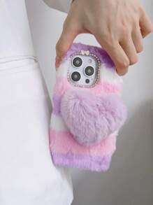 Rhinestone Decor Vỏ điện thoại sang trọng với giá đỡ điện thoại sang trọng - Nhiều màu - Xem 2