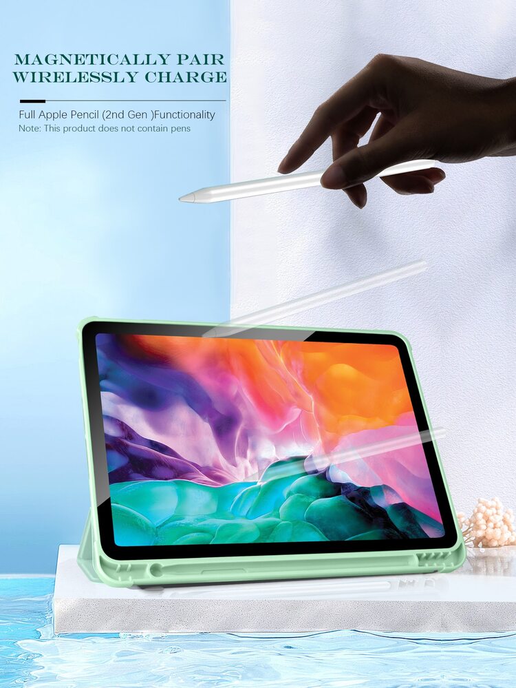 磁性素色保護套適用於iPad - 綠色 - 查看 6