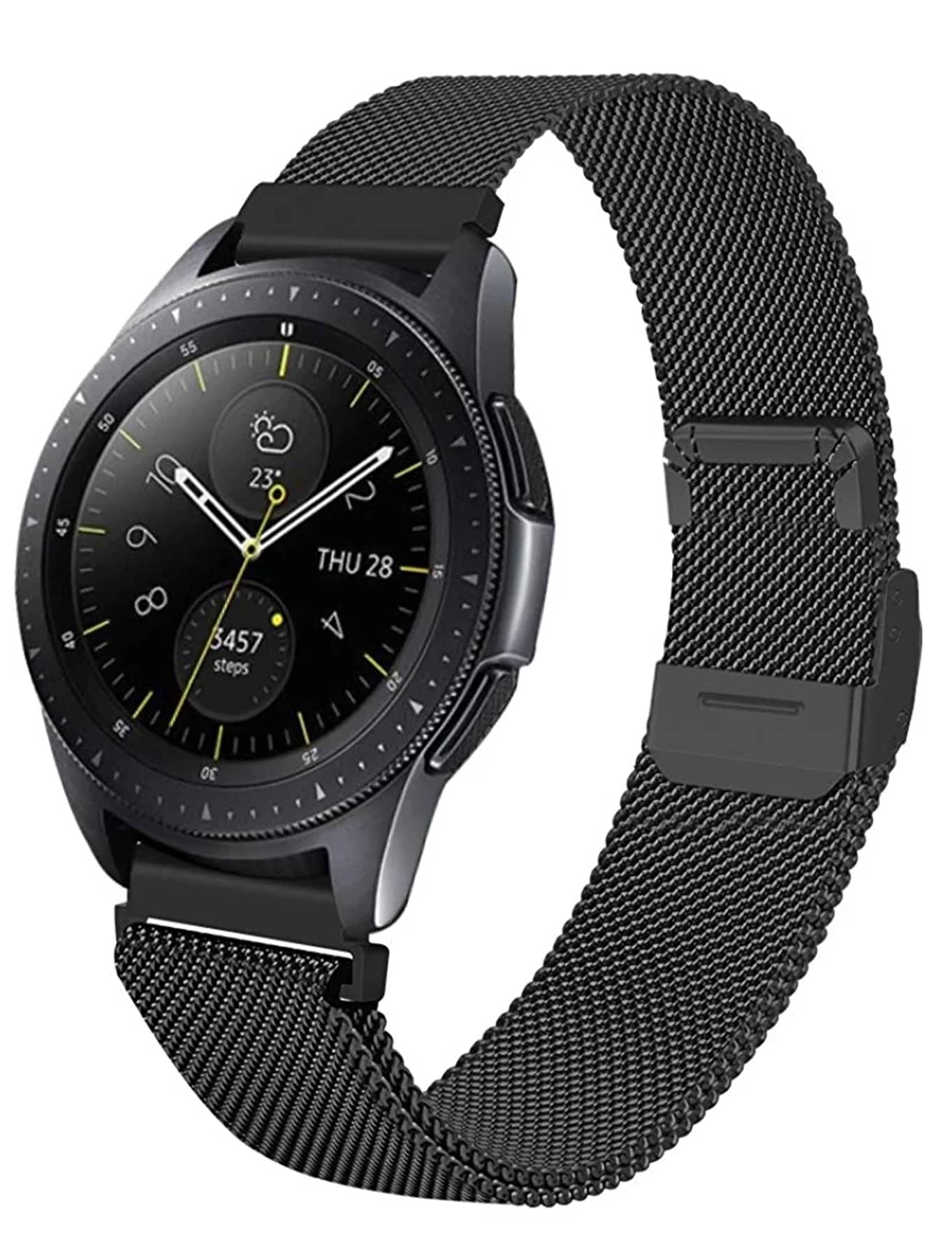 Mesh Universal Smart Watch Band - Black - View 1