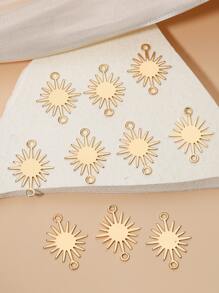 10入組太陽DIY吊墜 - 金黃色 - 查看 1