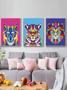 3 ảnh động vật không khung - Nhiều màu - Xem 1