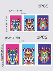 3 ảnh động vật không khung - Nhiều màu - Xem 3