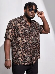 Manfinity Men Plus Paisley Print Shirt - Multicolor - View 1