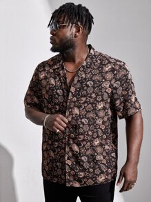 Manfinity Men Plus Paisley Print Shirt - Multicolor - View 4