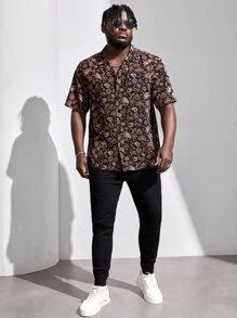 Manfinity Men Plus Paisley Print Shirt - Multicolor - View 5