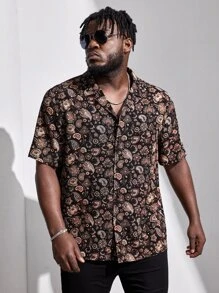 Manfinity Men Plus Paisley Print Shirt - Multicolor - View 6