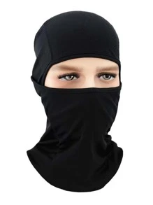 防晒抗紫外线 1 件装透气运动面部和颈部护腿滑雪面罩 - 黑色 - 查看 3