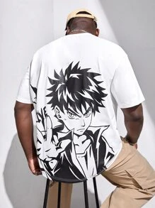 Manfinity EMRG Men Plus Figure Graphic Tee - White - View 1