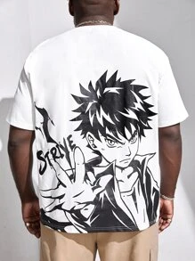 Manfinity EMRG Men Plus Figure Graphic Tee - White - View 4