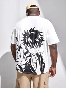 Manfinity EMRG Men Plus Figure Graphic Tee - White - View 6