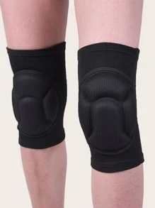 1 par Rodilleras unicolor espesado transpirable - Negro - Ver 1